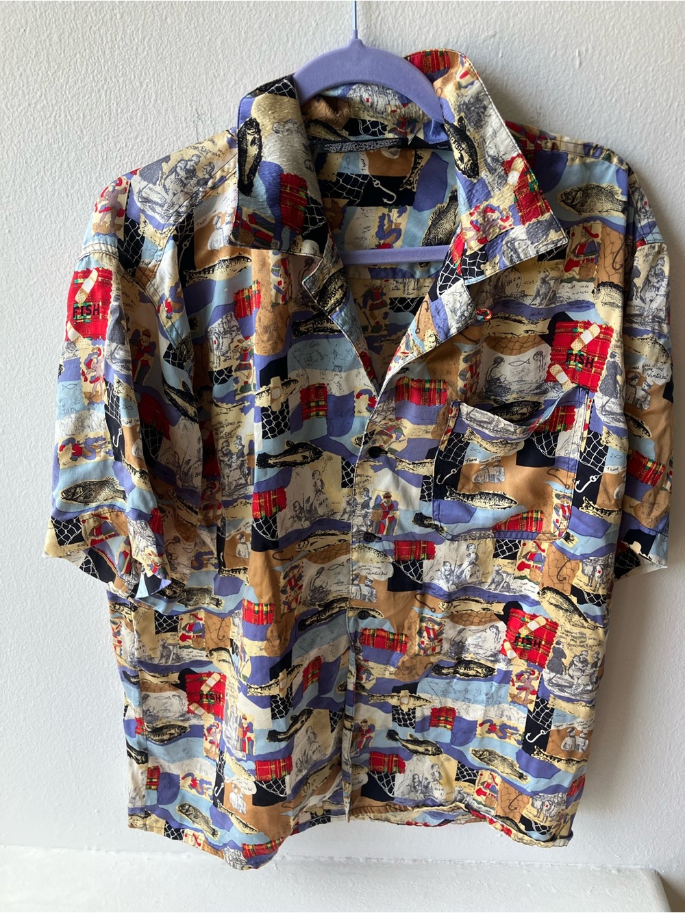 Vintage 90s Nicole Miller 100% Silk Button-Down Shirt